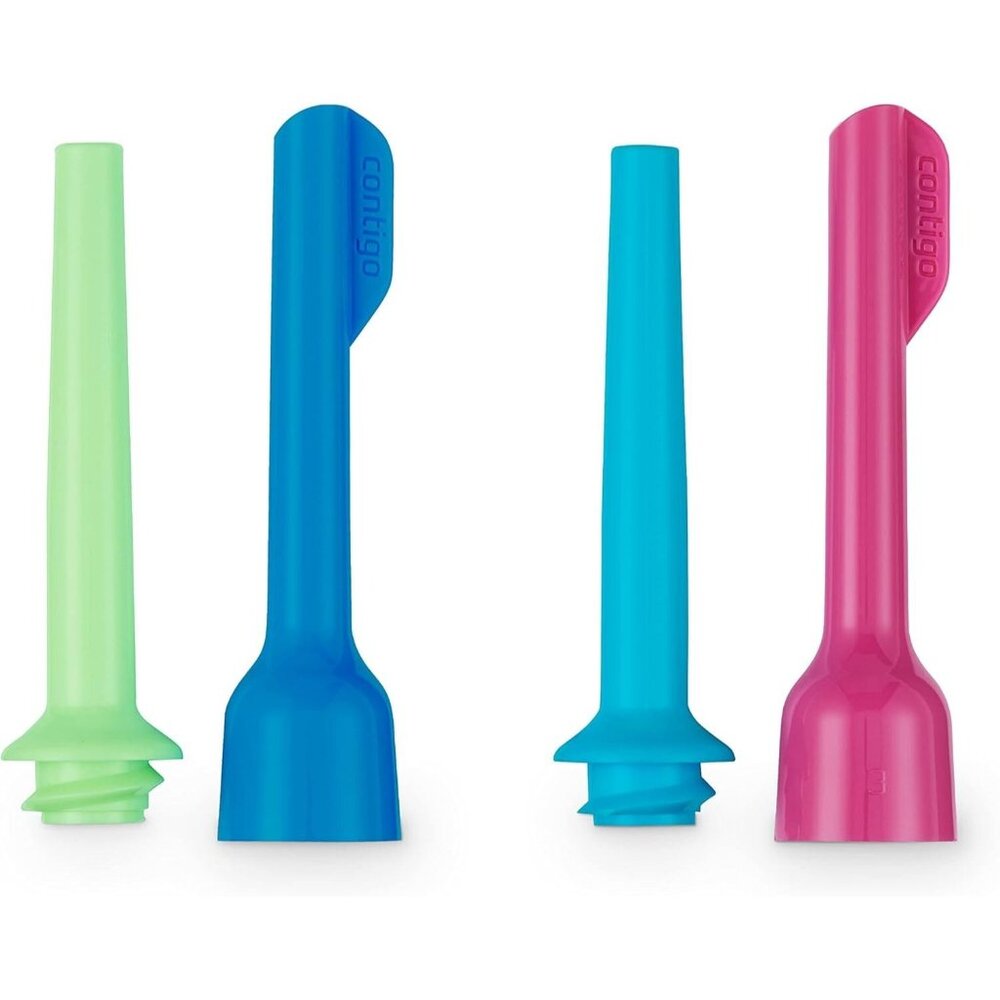 Contigo Kid's 14 Spill-Proof Tumbler Cup with Straw 2-Pack- Wildflowers/Clouds - Picture 3 of 4